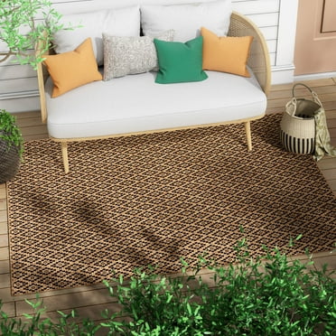 Well Woven Josie Natural Color Indoor/Outdoor Tribal Border Area Rug 8x10 7'10 x 9'10 Well Woven Josie Natural Color Indoor/Outdoor Tribal Border Area Rug 8x10 7'10 x 9'10
